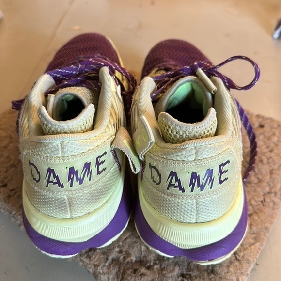 Mens Adidas Dame 8 Dame Time Yellow Mini GY0383 - Size 10 - GUC - Picture 3 of 14